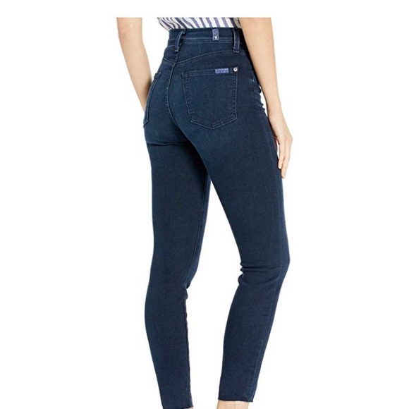 7 For All Mankind Denim - 🛍7 for all Mankind Cropped Skinny Dark Wash Jeans
